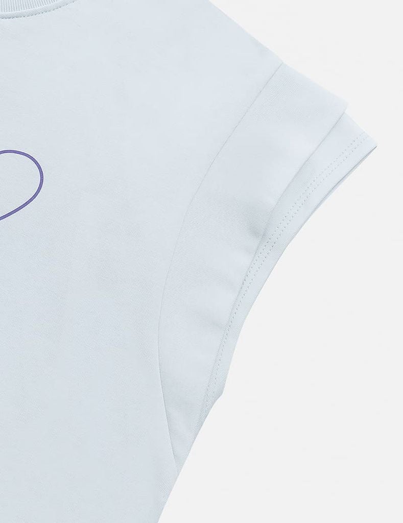 Bộ hè bé gái cổ tròn hình in trước ngực