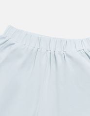 Bộ hè bé gái cổ tròn hình in trước ngực