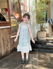 Váy liền dệt thoi bé gái