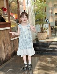 Váy liền dệt thoi bé gái