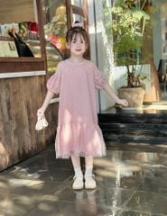 Váy liền dệt thoi bé gái