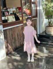 Váy liền dệt thoi bé gái