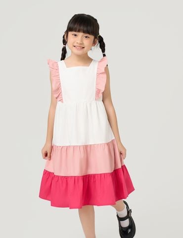 Váy liền 2 lớp bé gái