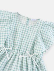 Váy liền dệt thoi bé gái