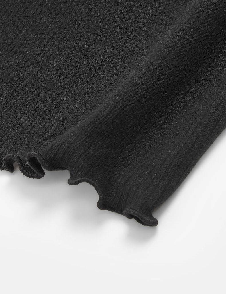 Áo giữ nhiệt bé gái cổ cao hình thêu thân trước