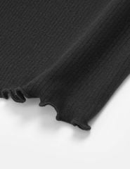 Áo giữ nhiệt bé gái cổ cao hình thêu thân trước