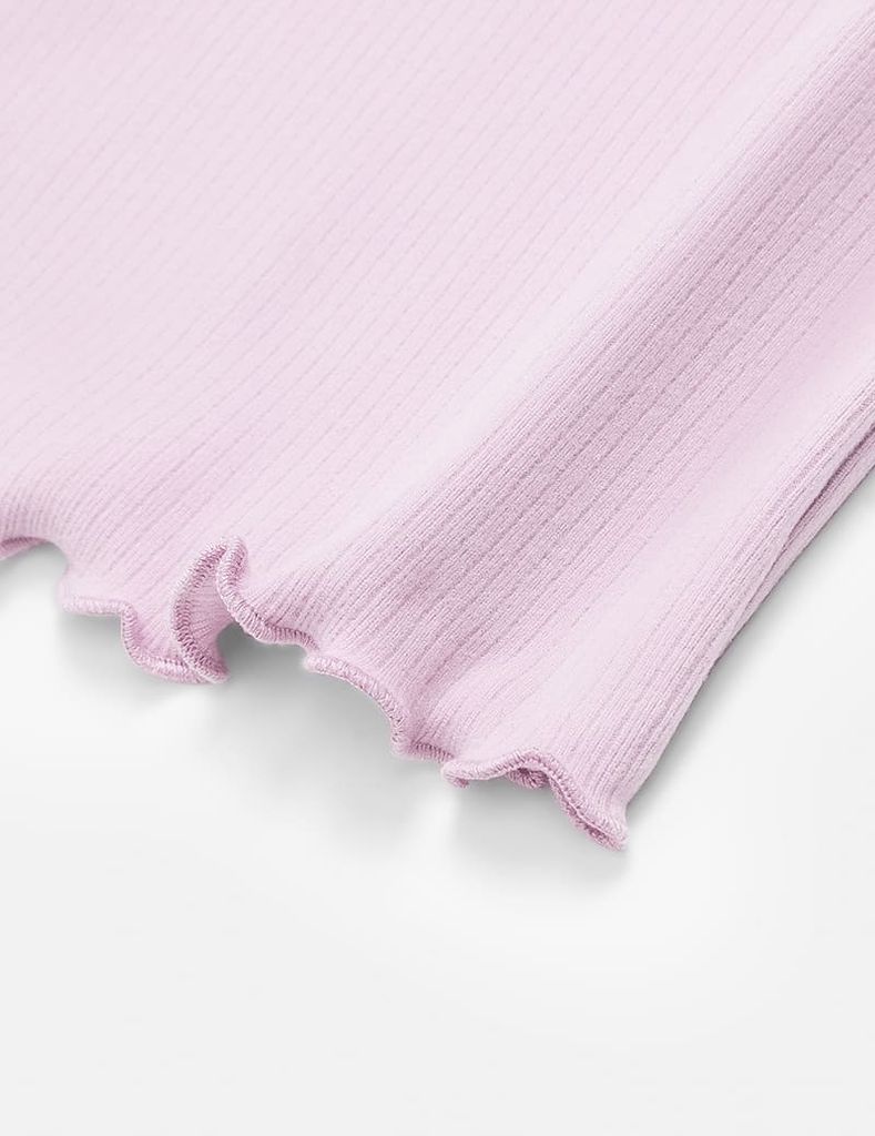 Áo giữ nhiệt bé gái cổ cao hình thêu thân trước