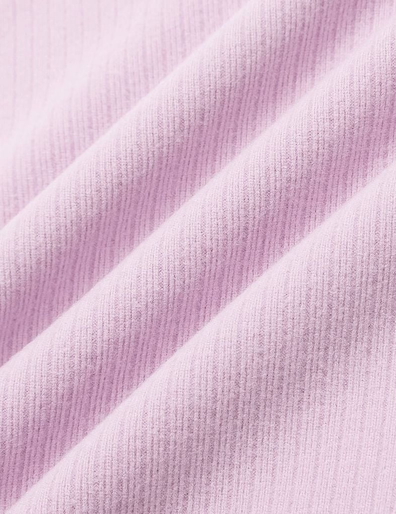 Áo giữ nhiệt bé gái cổ cao hình thêu thân trước