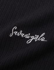 Áo giữ nhiệt bé gái cổ cao hình thêu trước ngực