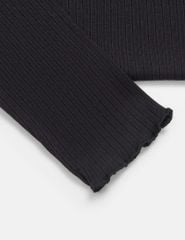 Áo giữ nhiệt bé gái cổ cao hình thêu trước ngực