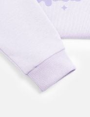 Áo nỉ bé gái có mũ hình in trước ngực