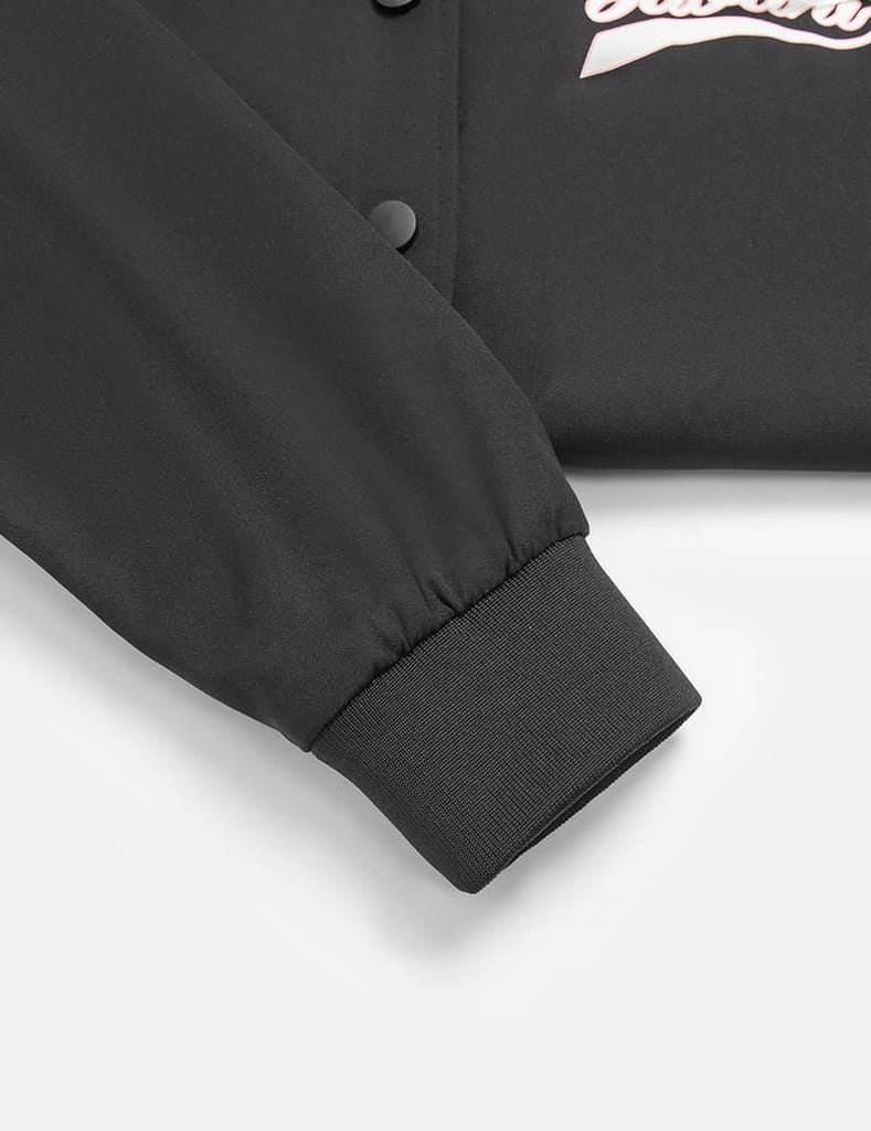 Áo khoác bomber bé gái hình in trước ngực