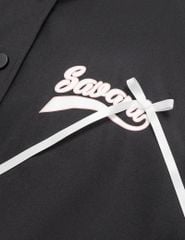 Áo khoác bomber bé gái hình in trước ngực