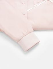 Áo khoác bomber bé gái hình in trước ngực