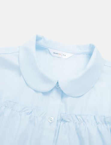 Áo sơ mi bé gái dài tay