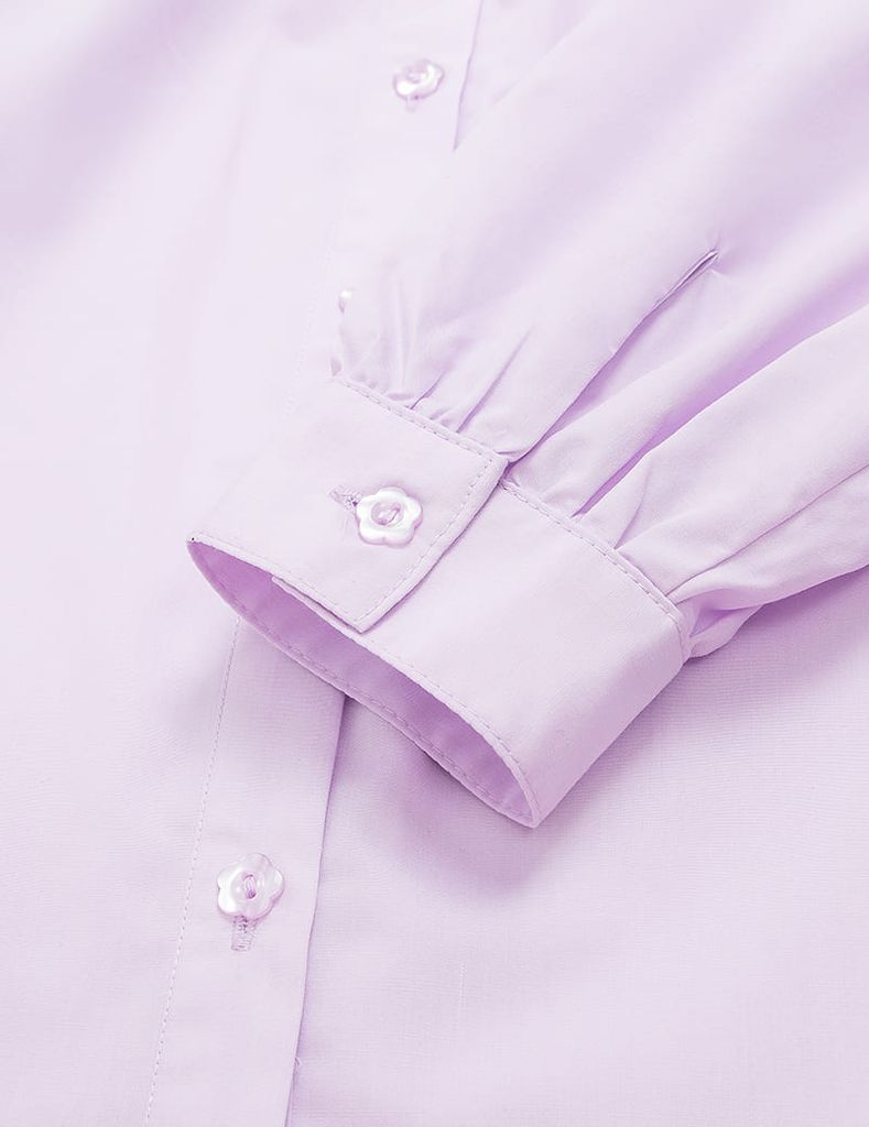 Áo sơ mi bé gái dài tay