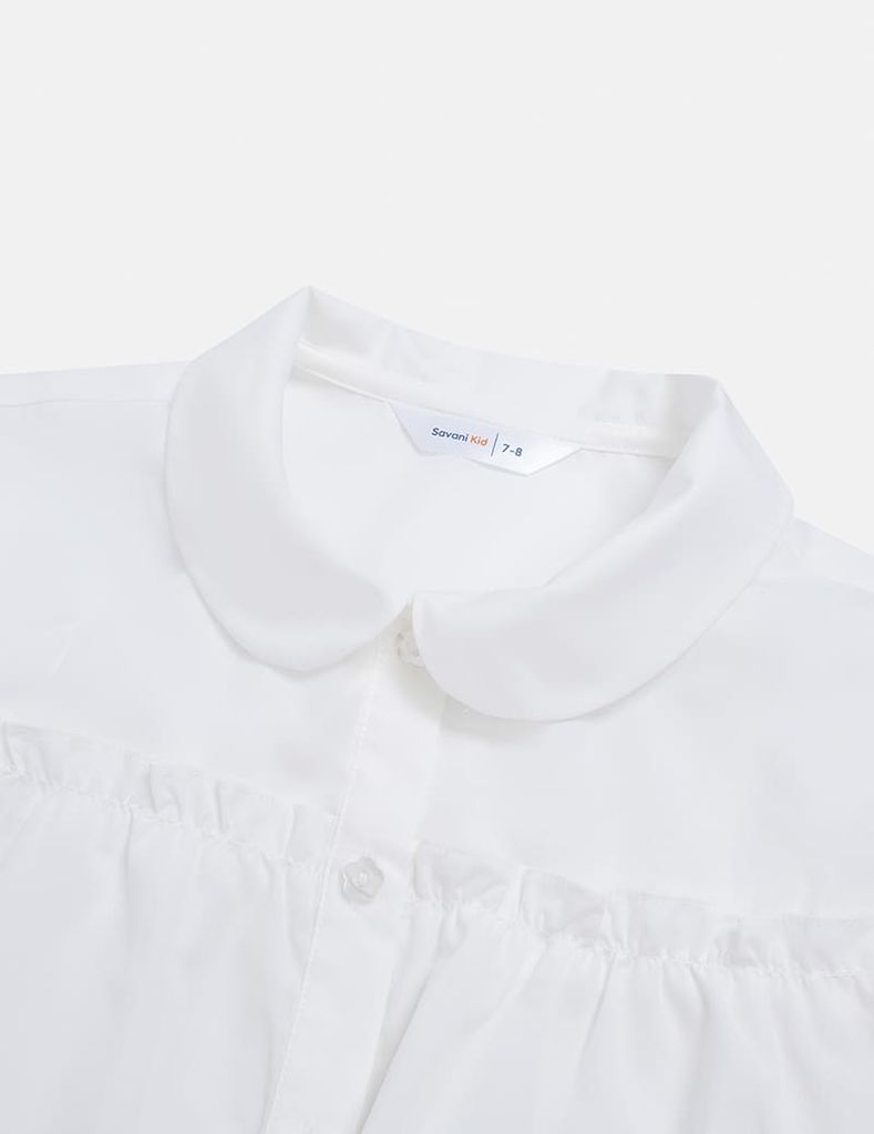 Áo sơ mi bé gái dài tay