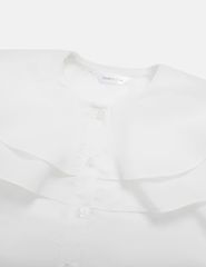 Áo sơ mi dài tay bé gái cổ kiểu