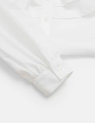 Áo sơ mi dài tay bé gái cổ kiểu