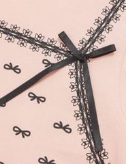 Áo thun dài tay cổ tròn bé gái hình in thân trước