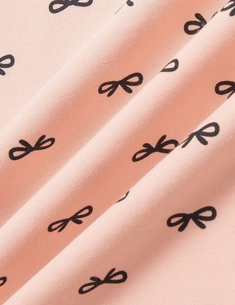 Áo thun dài tay cổ tròn bé gái hình in thân trước