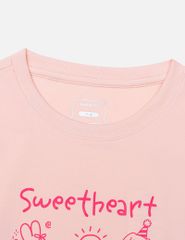 Áo thun dài tay cổ tròn bé gái