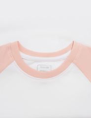 Áo thun dài tay cổ tròn bé gái hình in thân trước