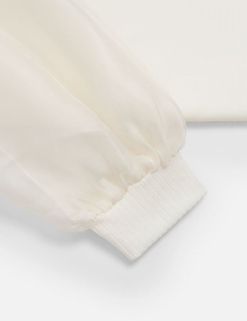 Áo thun dài tay bé gái cổ tròn