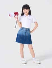 Chân váy jean bé gái mài nhẹ