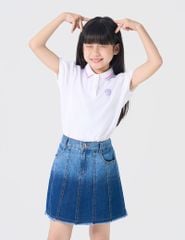 Chân váy jean bé gái mài nhẹ