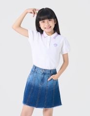 Chân váy jean bé gái mài nhẹ