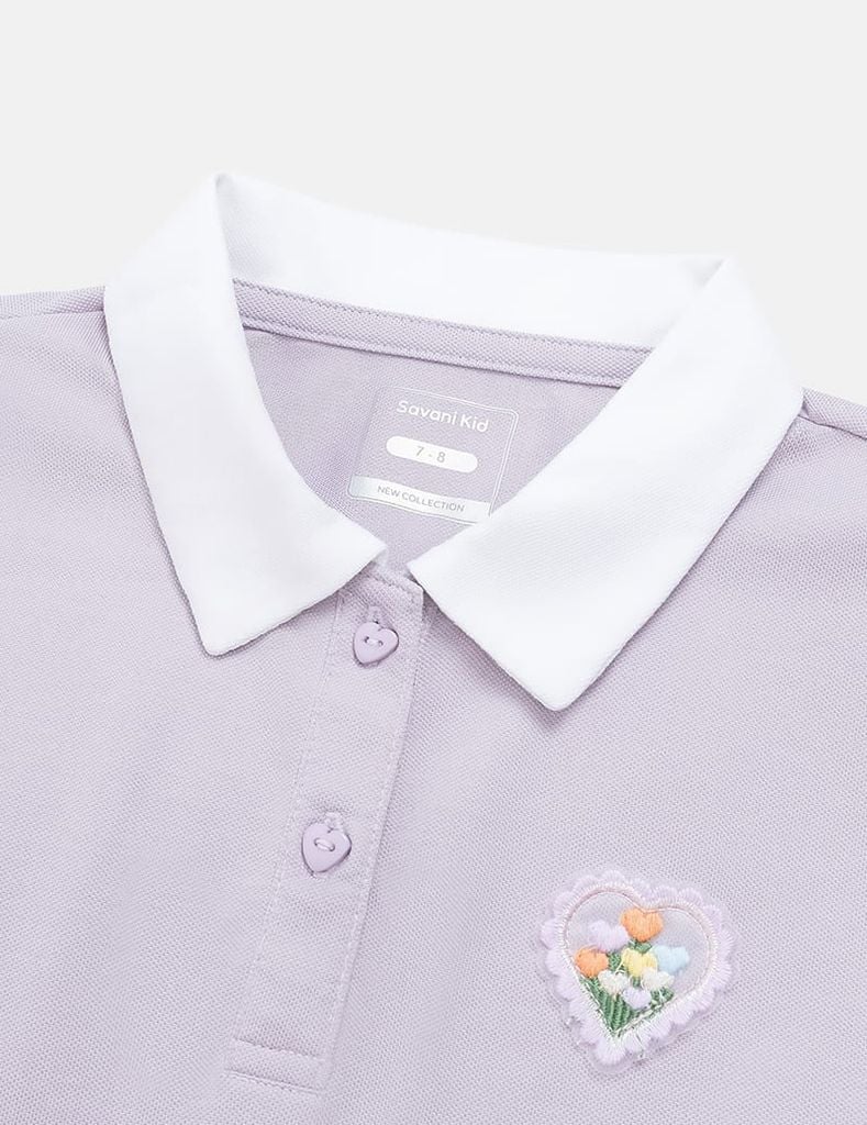 Áo polo ngắn tay bé gái