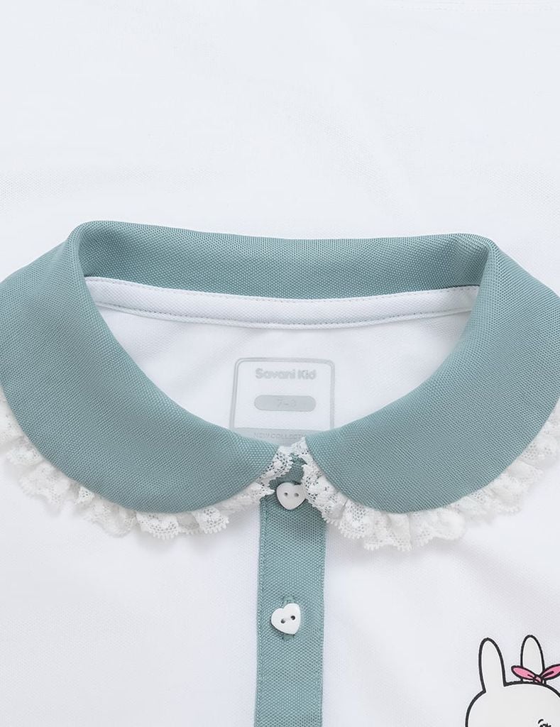 Áo polo ngắn tay bé gái