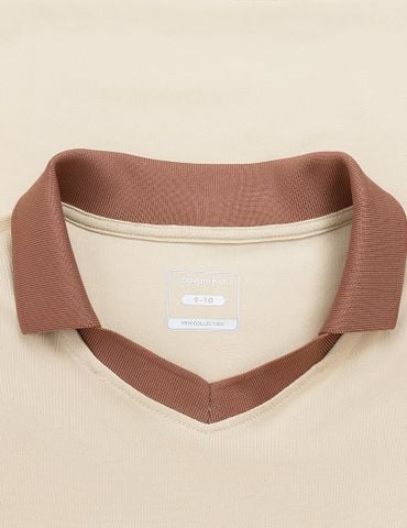 Áo polo ngắn tay bé gái hình in trước ngực