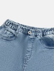 Quần jean ống loe bé gái đính nơ gần gấu quần