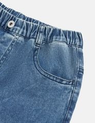 Quần jean ống loe bé gái đính nơ gần gấu quần