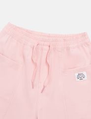 Quần khaki bé gái cạp chun bo gấu gắn mác trang trí