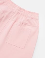 Quần khaki bé gái cạp chun bo gấu gắn mác trang trí