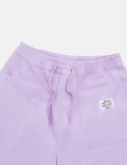 Quần khaki bé gái cạp chun bo gấu gắn mác trang trí