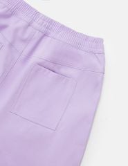 Quần khaki bé gái cạp chun bo gấu gắn mác trang trí