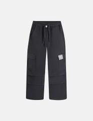 Quần khaki bé gái cạp chun mác dệt thân trước