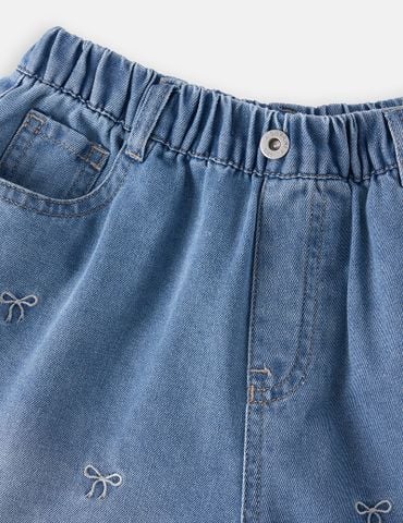 Quần short jean bé gái