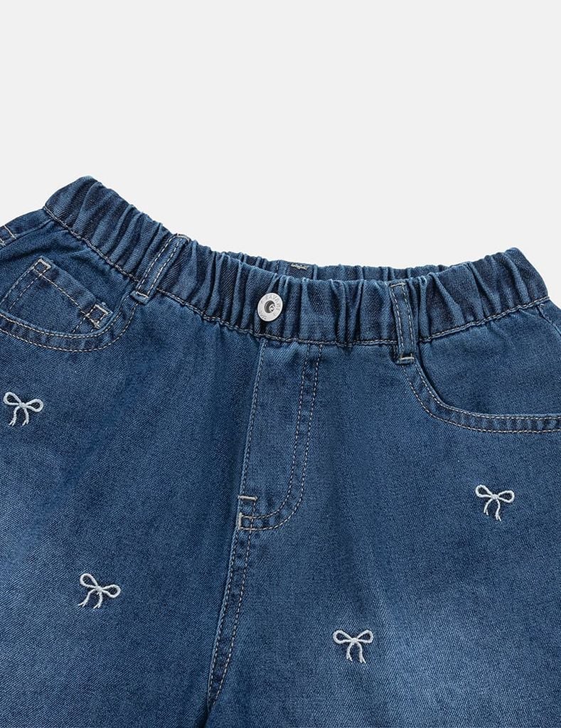 Quần short jean bé gái