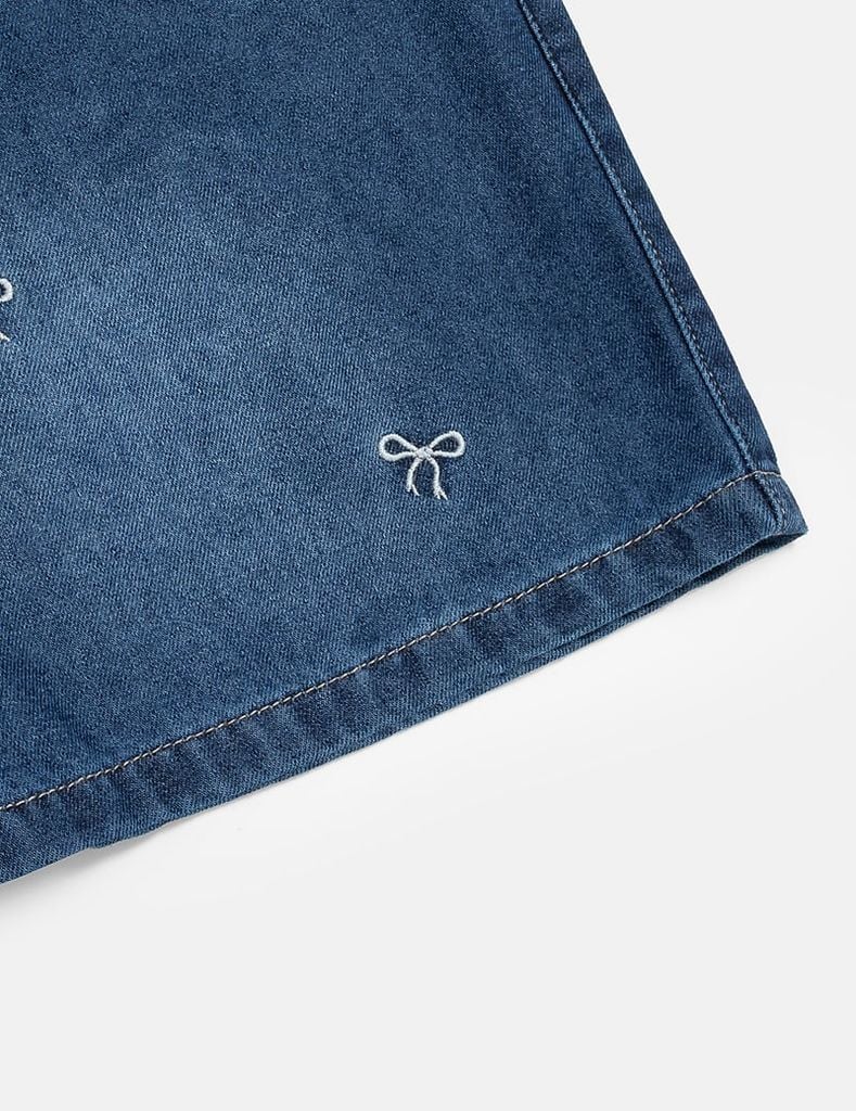 Quần short jean bé gái