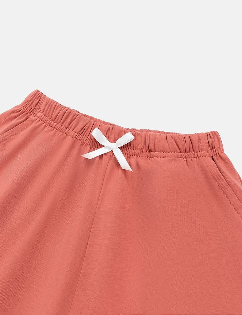 Quần short dệt kim bé gái