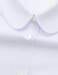 Áo sơ mi trắng ngắn tay bé gái