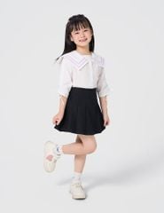 Áo sơ mi bé gái cổ thủy thủ tay kiểu