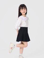 Áo sơ mi bé gái cổ thủy thủ tay kiểu