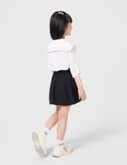 Áo sơ mi bé gái cổ thủy thủ tay kiểu