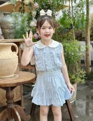 Áo sơ mi ngắn tay bé gái